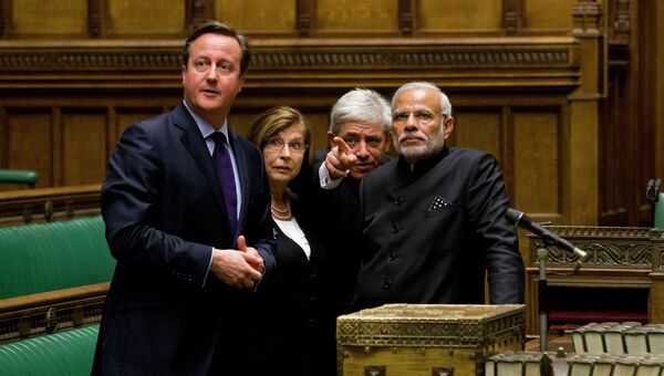 Премьер-министры Великобритании и Индии Дэвид Кэмерон и Нарендра Моди