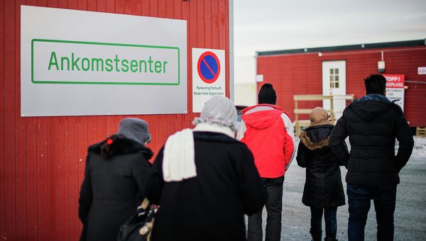 Лагерь для беженцев в районе города Киркенес на севере Норвегии