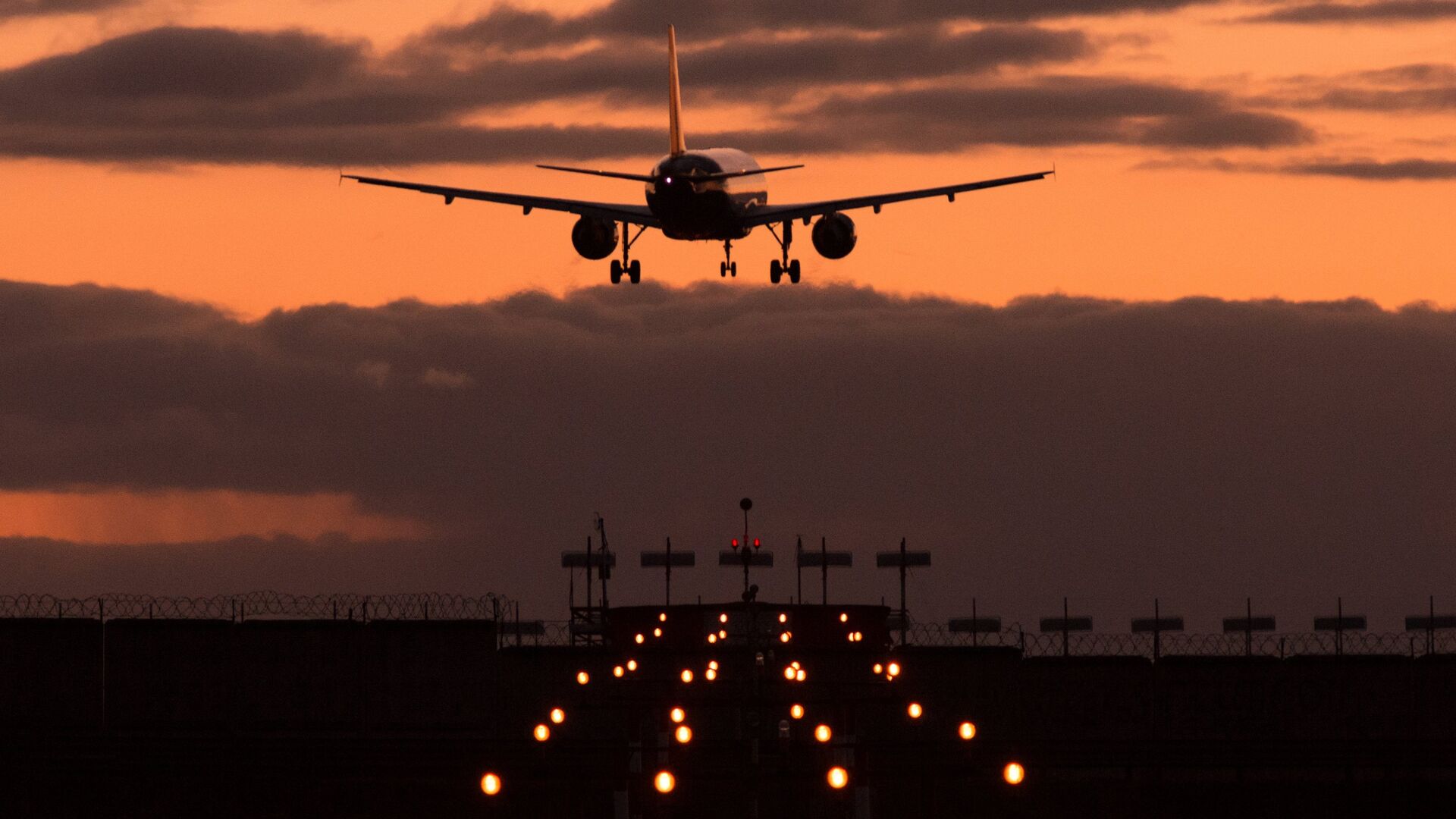 Самолет Airbus A320 авиакомпании Аэрофлот заходит на посадку в международном аэропорту Шереметьево - РИА Новости, 1920, 30.12.2020