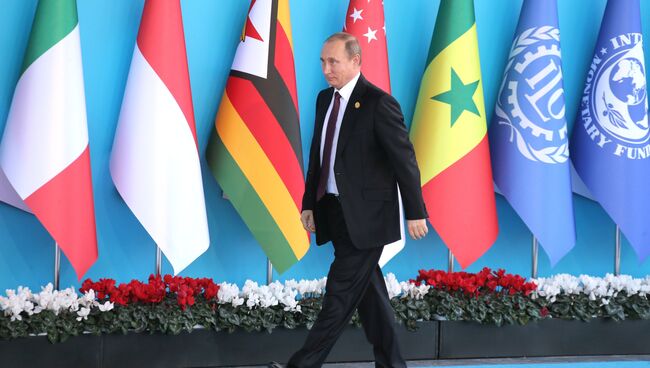 Президент РФ В.Путин на саммите G20 в Турции