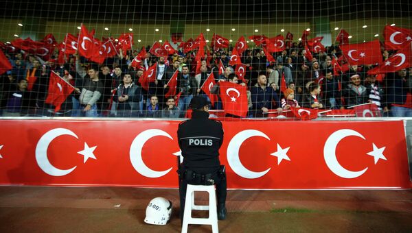 Турецкие фанаты на матче Турция - Греция