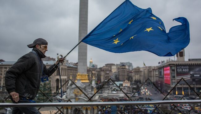 Акция в поддержку евроинтеграции Украины на площади Независимости в Киеве. 2014 год. Архивное фото