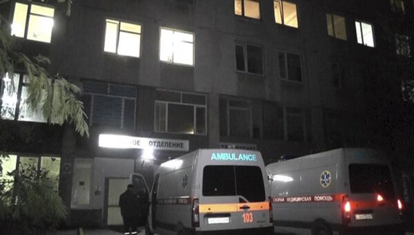 Больница в Севастополе во время отключения электроэнергии в Крыму, 22 ноября 2015