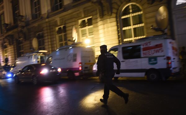 Сотрудники бельгийской полиции на улицах Брюсселя