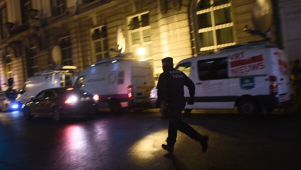 Сотрудники бельгийской полиции на улицах Брюсселя