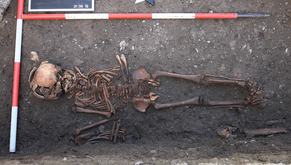 Скелет средневекового подростка, найденный в Нижней Австрии