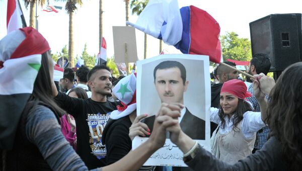 Портрет президента Сирии Башара Асада, архивное фото