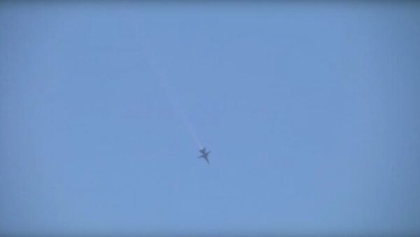 Кадр из видео: падение военного самолета на границе с Турцией