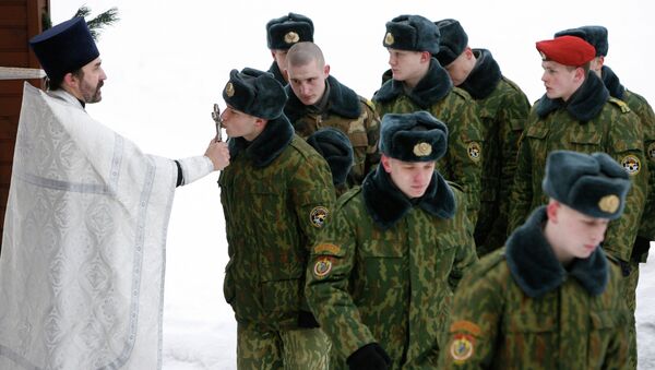 Празднование Рождества Христова в воинской части в Минске