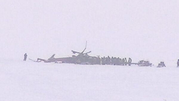 Вертолет Ми-8 потерпел крушение в Красноярском крае. Кадры с места ЧП