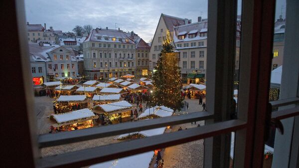 ТаРождественский базар на Ратушной площади Таллина
