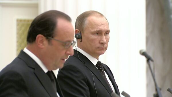 Встреча Путина и Олланда.