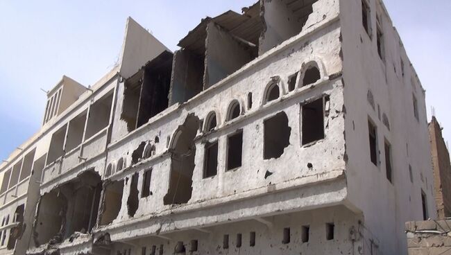Разрушения в городе Саада на северо-востоке Йемена