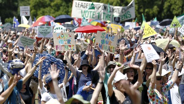 Марш в защиту климата Земли в Австралии