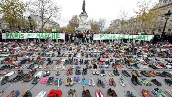Экологическая акция в Париже