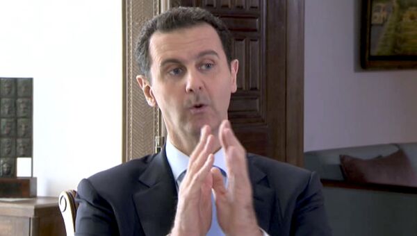Президент Сирии Башар Асад дает интервью Чешскому ТВ