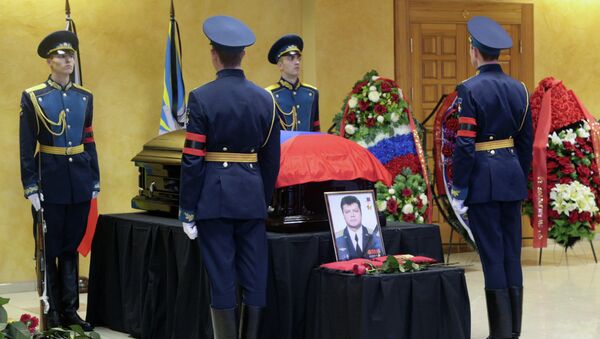 Похороны погибшего в Сирии летчика О.Пешкова в Липецке. Архивное фото