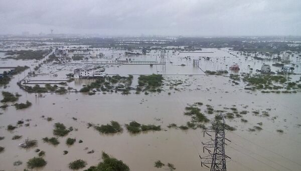 Наводнение в штате Таминаду на юге Индии