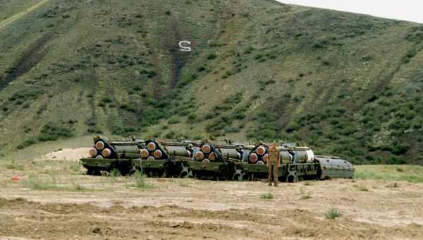 К уничтожению -  связка из 4 ракет РСМД. 1988 год