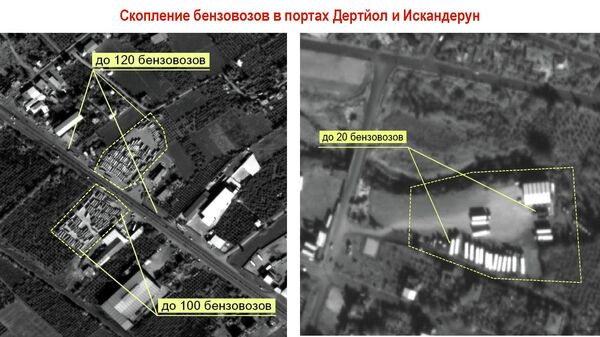 Скопление бензовозов в портах Дертйол и Искандерун Скопление бензовозов в портах Дертйол и Искандерун