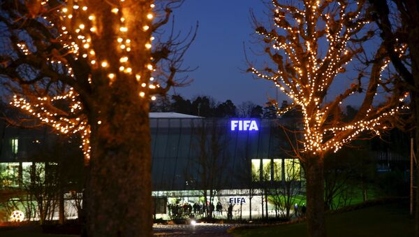 Здание штаб-квартиры ФИФА в Цюрихе, Швейцария. 2 декабря 2015
