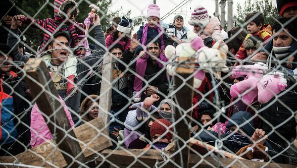 Мигранты протестуют против ограничений на греко-македонской границе