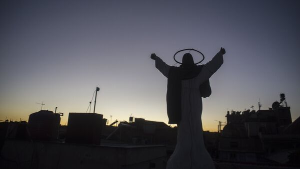 Статуя Иисуса Христа в старом городе в Дамаске. Архивное фото