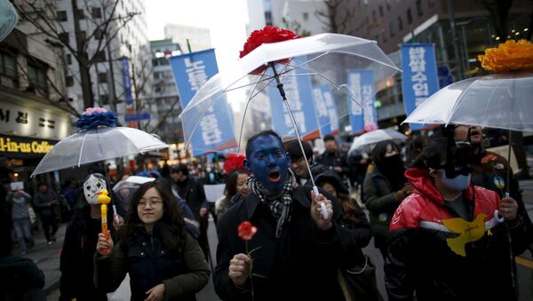 Протесты в Сеуле
