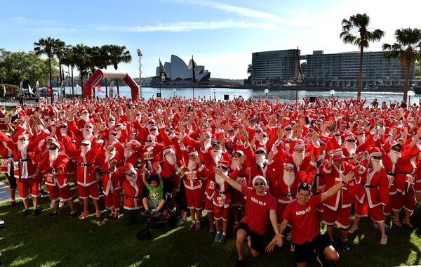 Забег Санта-Клаусов в Сиднее