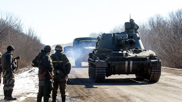 Украинские военные в Донецкой области. Декабрь 2015