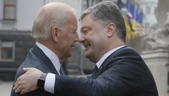 Президент Украины Петр Порошенко и вице-президент США Джозеф Байден