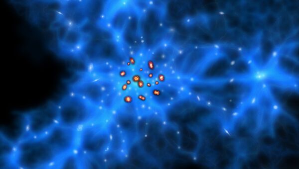 Астрофизики обнаружили скопление молодых колоссальных галактик
