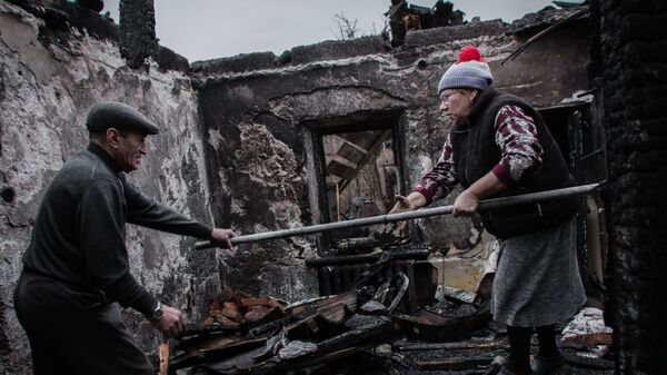 Последствия обстрелов Донецка, архивное фото