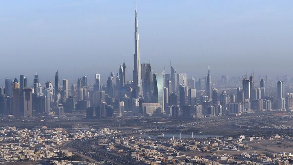 Вид на небоскреб Бурдж-Халифа в Дубае. Архивное фото