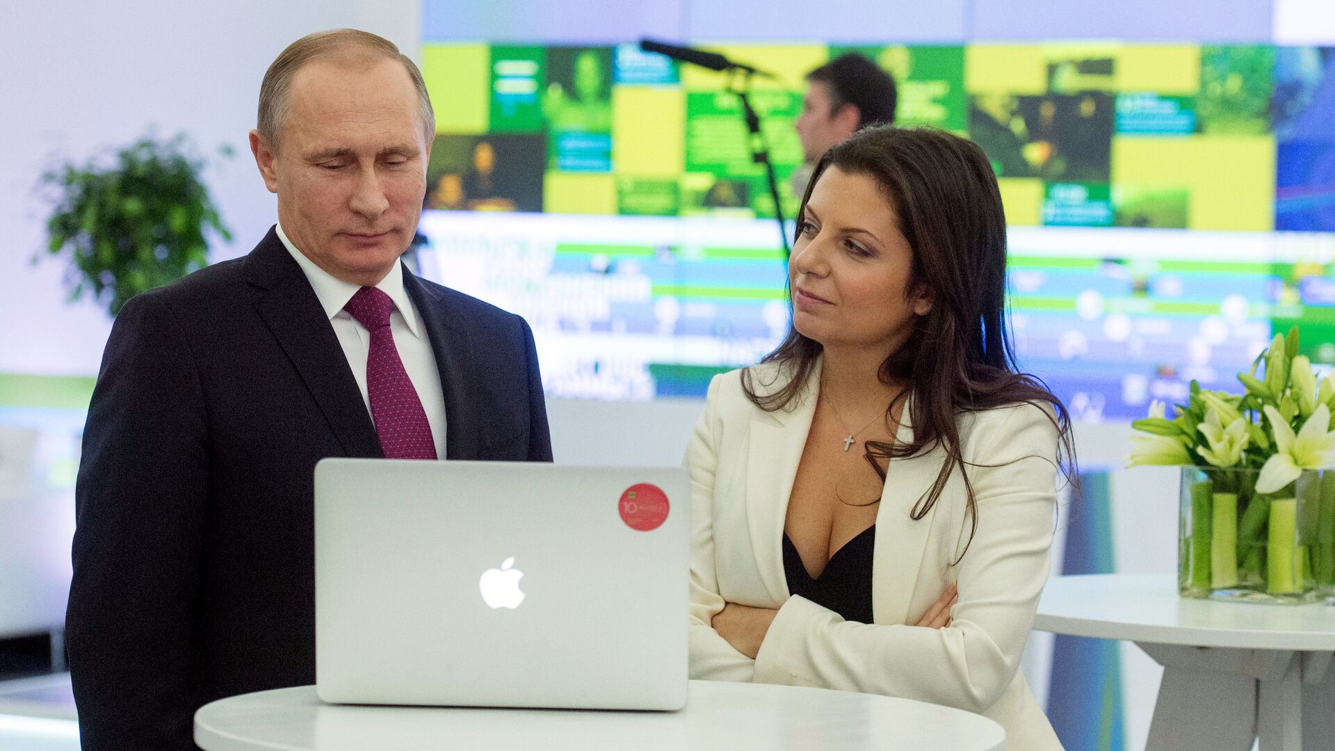 Президент России Владимир Путин и главный редактор телеканала RT (Russia Today) Маргарита Симоньян - РИА Новости, 1920, 27.07.2025