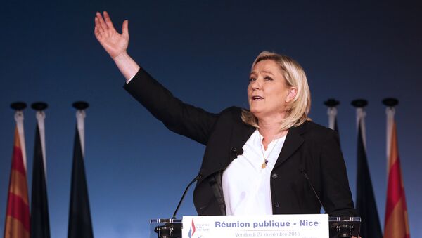 Французский лидер ультраправой партии Марин Ле Пен