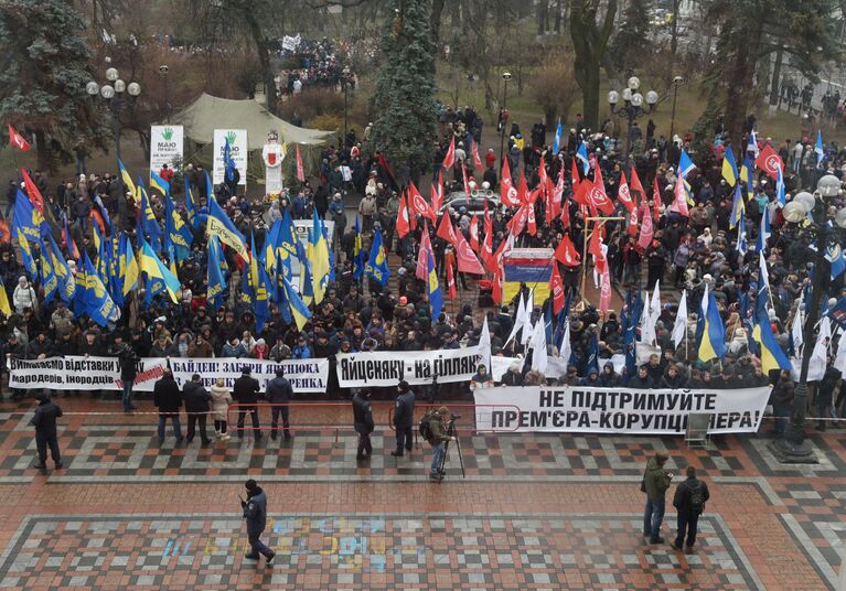 Акция протеста с требованием отставки правительства Украины