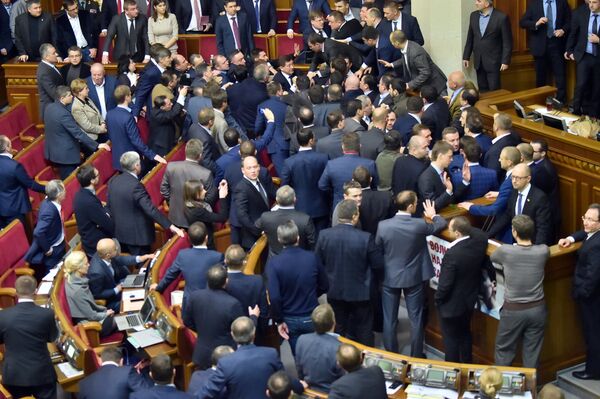 Драка на заседании Верховной Рады Украины