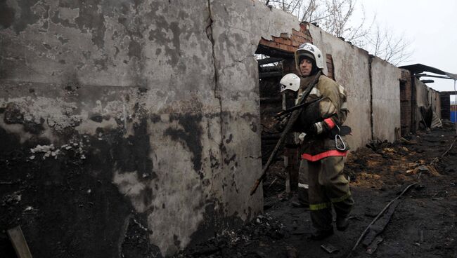 Пожар в психоневрологическом диспансере в селе Алферовка Новохоперского района Воронежской области