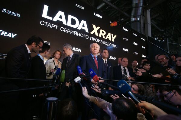Губернатор Самарской области Николай Меркушкин на торжественной церемонии запуска производства новой модели АвтоВАЗа LADA X-Ray в Самаре