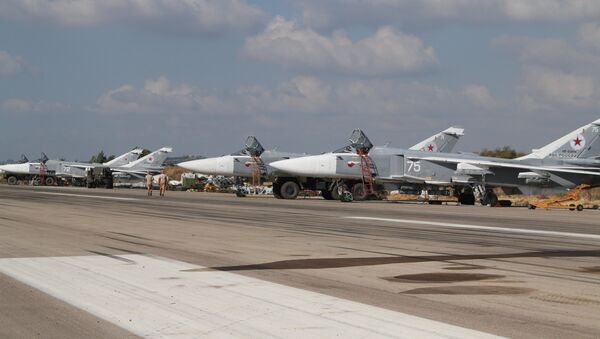 Российские штурмовики на аэродроме Хмеймим в Латакии. Архивное фото
