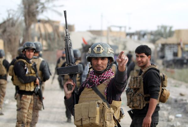 Иракские силы безопасности в городе Эр-Рамади, провинция Анбар