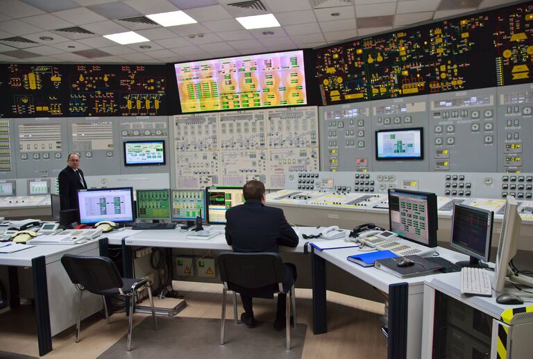 Блочный щит управления блоком Нововоронежской атомной электростанции