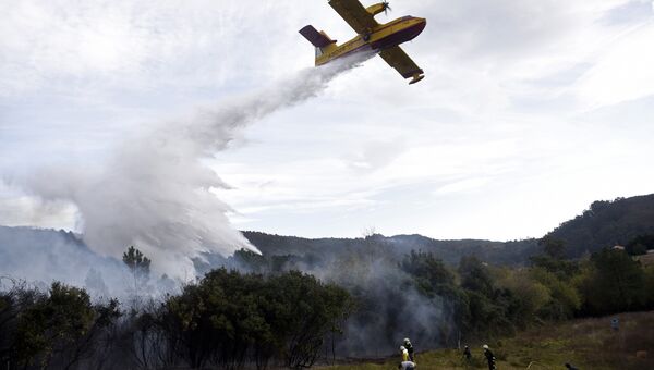 Тушение лесных пожаров в Испании. Архивное фото