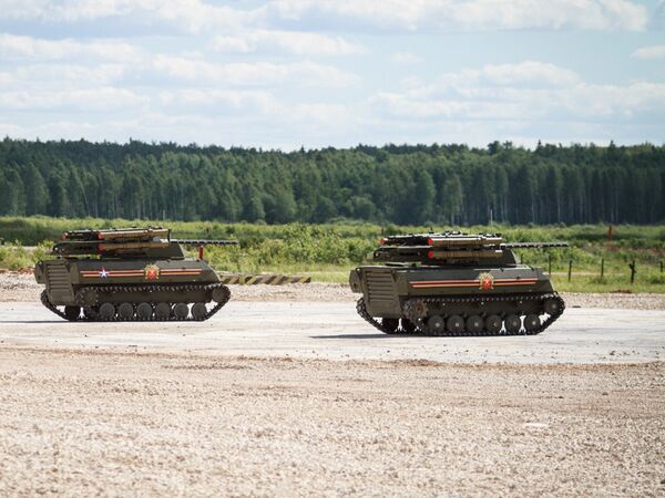 Боевой многофункциональный робототехнический комплекс Уран-9 Боевой многофункциональный робототехнический комплекс Уран-9