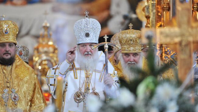 Рождественское богослужение в храме Христа Спасителя. Архивное фото