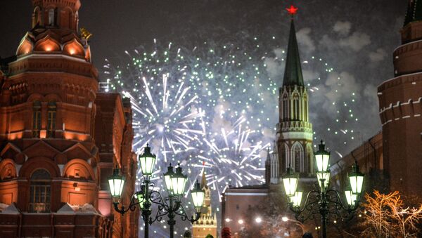Празднование Нового года в Москве. Архивное фото