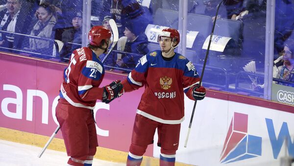 Игроки молодежной сборной России по хоккею на чемпионате мира, 26 декабря 2015