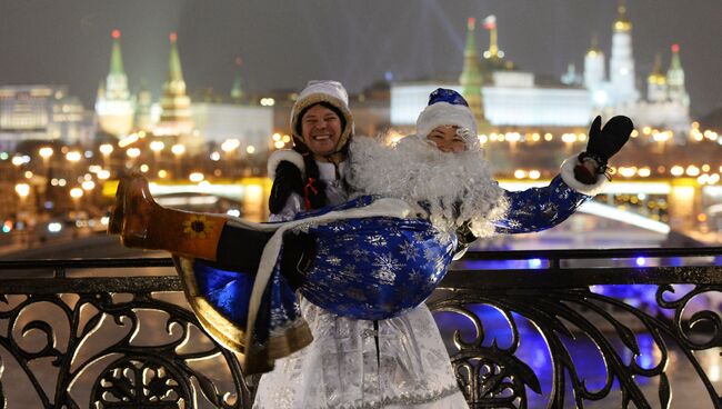 Празднование Нового года в Москве