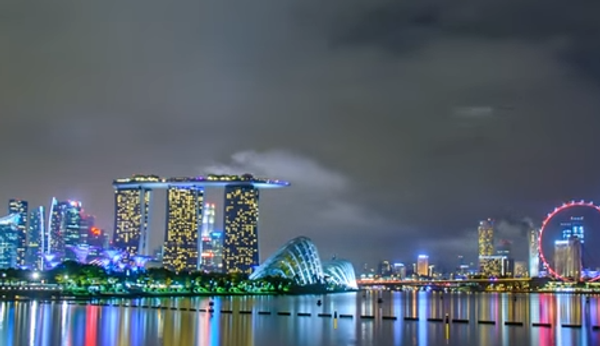 Огни новогоднего Сингапура